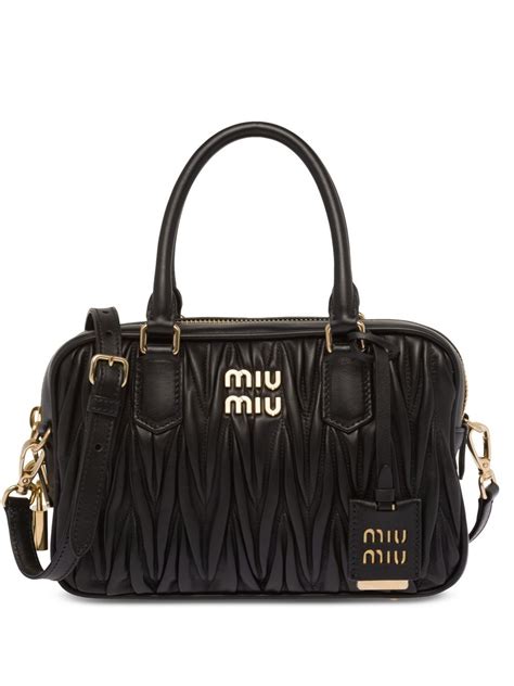 miu miu leather tote bag|farfetch handbags miu.